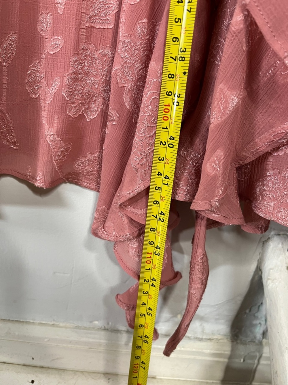 Zara Romantic Fairy Rose Pink Floral Ruffle Maxi Dress Size XS - Picture 7 of 7